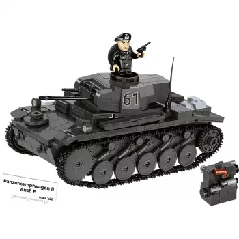 Conjunto de construção Cobi Panzerkampfwagen II Ausf. F – 813 peças, preto, idade 9+