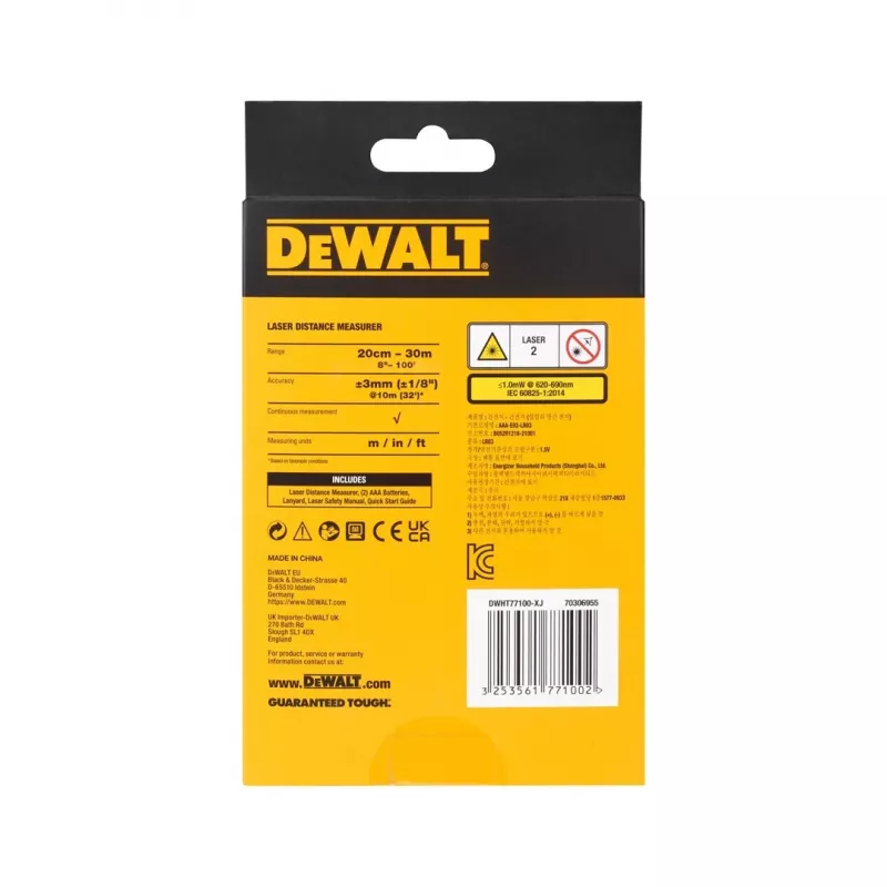 Medidor de distância DeWALT DWHT77100-XJ