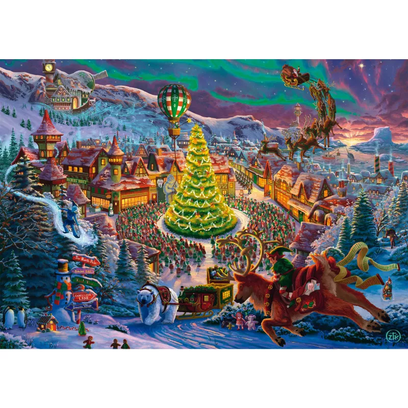 Puzzle Schmidt Spiele Zac Kinkade Santa's North Pole — 1000 peças