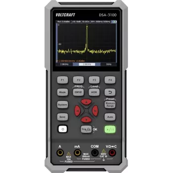 Osciloscópio portátil Voltcraft DSA-3100 100 MHz 2 canais 500 MSa/s 8 kpts 8 bits dispositivo portátil (VC-16968915)