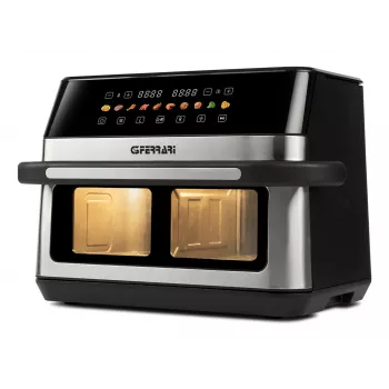 Fritadeira G3 Ferrari G10223 Double 12 L de pé 2200 W fritadeira de ar quente preto, aço inoxidável