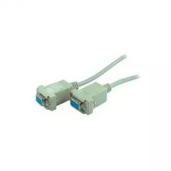 ShiverPeaks 78069-3 Cabo null modem, Sub-D de 9 pinos fêmea/fêmea, 3 m, cinzento