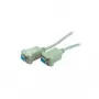 ShiverPeaks 78069-3 Cabo null modem, Sub-D de 9 pinos fêmea/fêmea, 3 m, cinzento