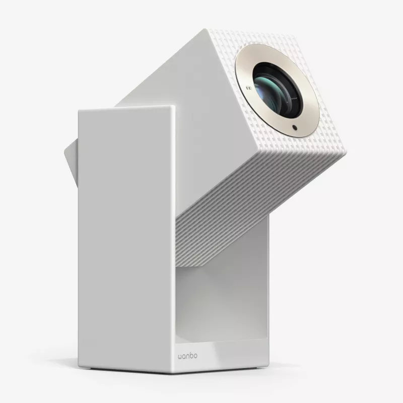 Projetor WANBO Cube 2 Pro 500 ANSI Android TV 11 — projetor de casa inteligente compacto, branco