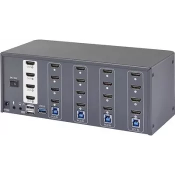 SpeaKa Professional comutador KVM HDMI Multi Display 4 portas 4x4 consola KVM 3840 x 2160 (SP-13389140)