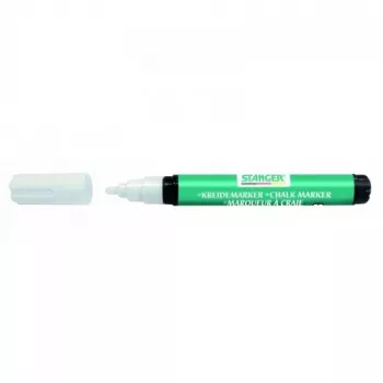 Marcador de giz Stanger 620000-1, branco, ponta biselada 3–5 mm