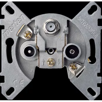 Tomada de antena satélite Merten - 3 vias - DIN EN 50083-1/A1 - DIN EN 80083-2/A1 (466097)