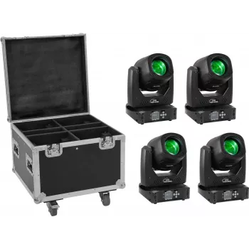 Conjunto de iluminação LED EUROLITE TMH-B90 4x com mala de transporte e rodas