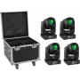 Conjunto de iluminação LED EUROLITE TMH-B90 4x com mala de transporte e rodas