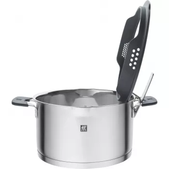 ZWILLING conjunto de panelas em aço inoxidável SIMPLIFY 5 peças – adequado para máquina de lavar louça e forno, tampa de vidro, adequado para placas cerâmicas