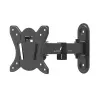 Suporte de parede para TV e monitor Maclean MC-416 13-32 30 kg inclinável rotativo máx. VESA 100x100 preto lacado a pó suporte universal LED OLED LCD