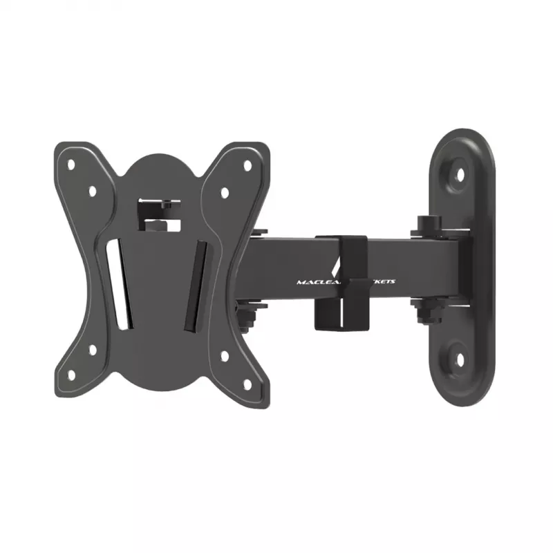 Suporte de parede para TV e monitor Maclean MC-416 13-32 30 kg inclinável rotativo máx. VESA 100x100 preto lacado a pó suporte universal LED OLED LCD