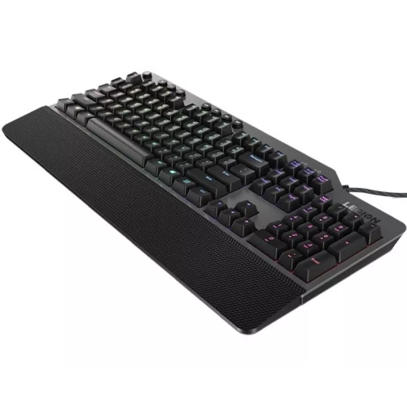 Teclado mecânico para gaming Lenovo Legion K500 – Full-Size 104 teclas USB, QWERTY US English, retroiluminação RGB, cinzento/preto