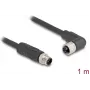 DeLOCK 80523 Cabo sensor/atuador 1 m RST M12 preto