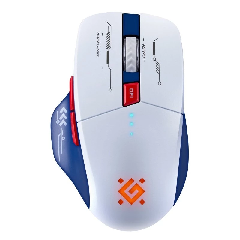 Rato DEFENDER GM-126 TISA RF+BT ÓTICO 1600dpi 6P branco