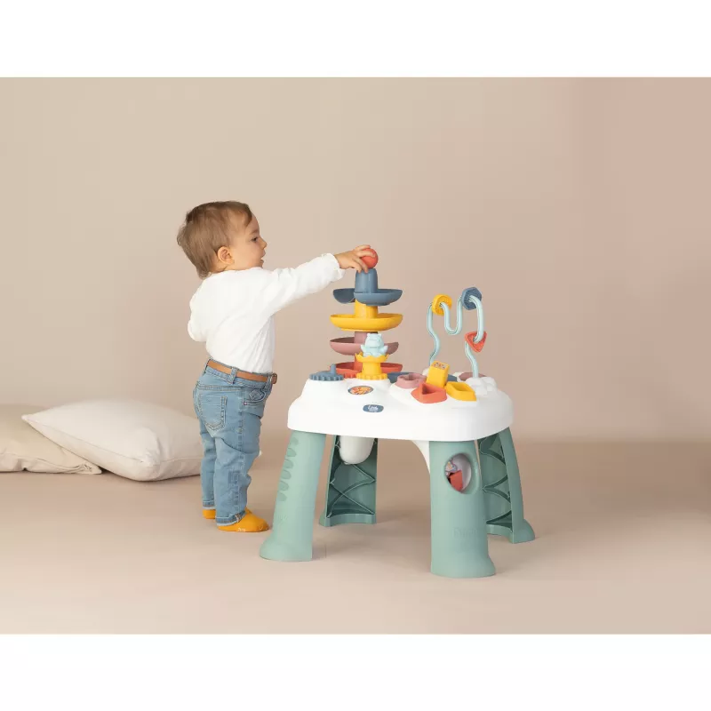 Mesa de atividades SMOBY Little mesa interativa 140320 para crianças pequenas, superfície de brincar com luz e sons