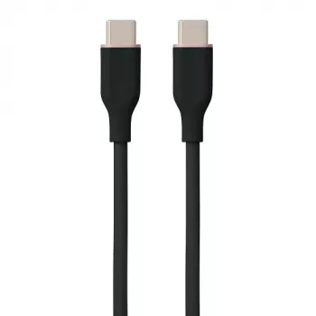 Cabo de silicone USB Type-C para Type-C, 60 W (preto, 3 m)