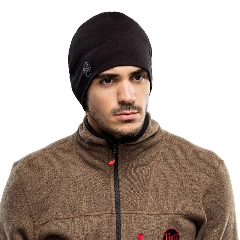 BUFF MERINO LEVE GORRO SOLID preto tamanho único gorro padrão