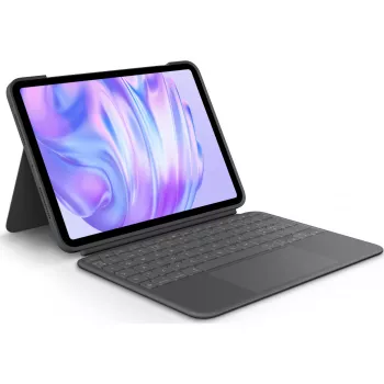 Teclado Logitech Combo Touch QWERTY dinamarquês finlandês norueguês sueco Smart Connector graphite