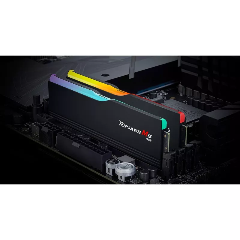 DIMM 64 GB DDR5-5200 (2x 32 GB) Dual-Kit, memória preta, F5-5200J4040A32GX2-RM5RK, Ripjaws M5 RGB