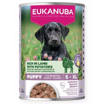 EUKANUBA Puppy comida húmida para cães 400 g - Adult Puppy Formula, borrego & batata