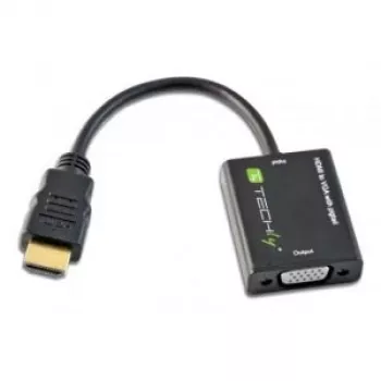 Adaptador de cabo de vídeo Techly IDATA-HDMI-VGA2 VGA (D-Sub) preto