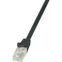 LogiLink CP1083U cabo de rede RJ45, cabo de patch CAT 5e U/UTP 7,50 m preto com proteção de encaixe 1