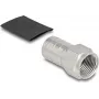 Ficha macho F de crimpar DELOCK 91779 para cabo RG-6 com tubo termorretrátil