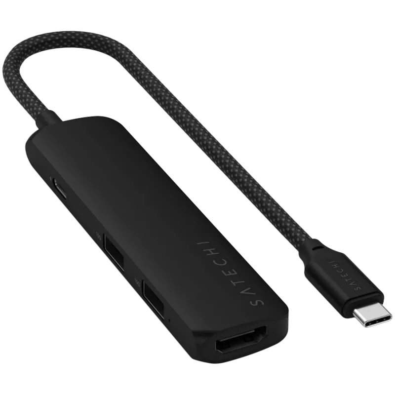 Hub de interface Satechi ST-P4SK USB Type-C 10000 Mbit/s preto