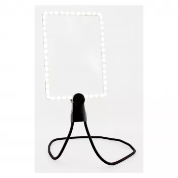 Lupa LED de mão RealPower HL-1, ampliação 5×, a pilhas (5 V, 1 A)