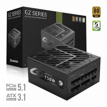 Fonte de alimentação Gamemax, 80 PLUS, Gold | GZ 750G | 750 W