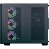 Caixa para PC torre AEROCOOL P500C EVO-G-BK-v1 com 2 painéis laterais em vidro temperado, preto
