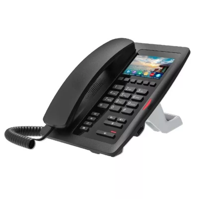 Telefone IP Fanvil H5W preto 2 linhas Wi-Fi