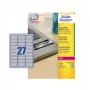 Avery Durable Heavy Duty L6011 - poliéster - adesão permanente - prateado - 63,5 x 29,6 mm 2700 etiquetas (100 folhas x 27) etiquetas (L6011-100)