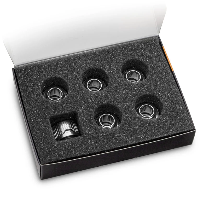 EK Water Blocks EK-Quantum Torque HDC 12 conector pack de 6, G1/4, prateado