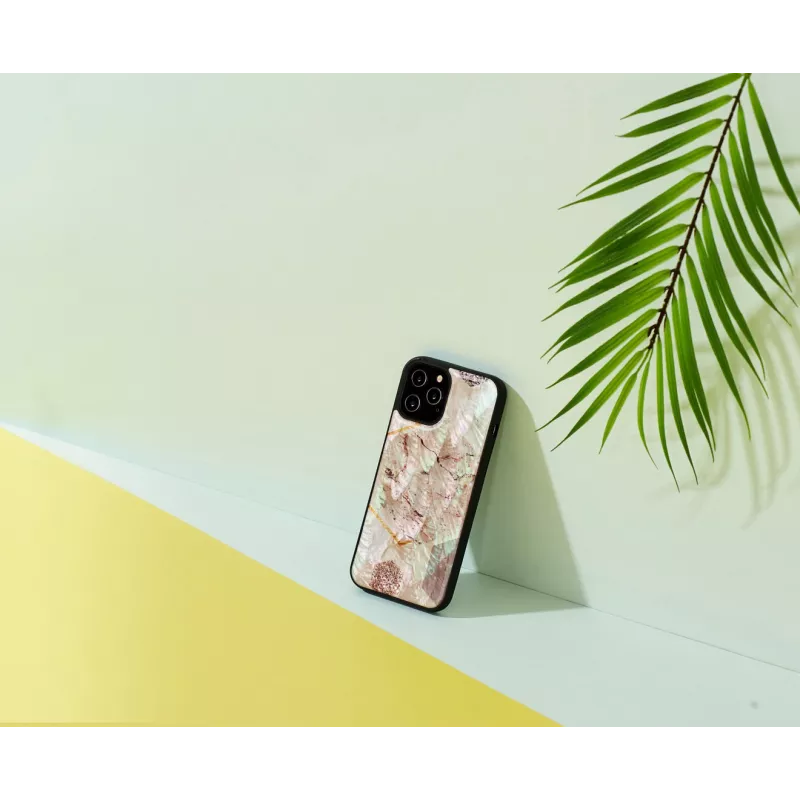 Capa de proteção iKins para Apple iPhone 12 Pro Max – padrão de mármore rosa