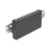 Patch panel DELOCK Mini Desktop RJ45 8 portas Cat.6A blindado preto para secretária, parede ou calha DIN