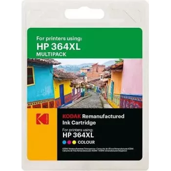 Conjunto de tinteiros Kodak 185H036450 para HP DeskJet 3070A — 3 cartuchos CMY de alta capacidade, 3×11,5 ml, ~3×750 páginas