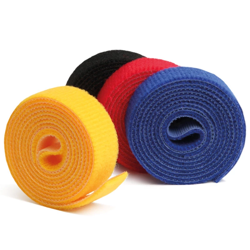LABEL THE CABLE rolo de fita adesiva de velcro de dupla face 4x 1m - cores variadas
