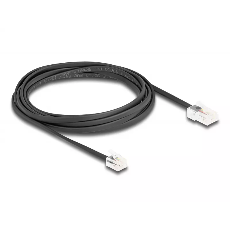 Cabo telefónico DeLOCK ficha RJ45 para ficha RJ11 preto 3 m