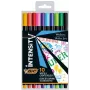 Caneta fineliner BIC INTENSITY FINE BCL multicolor, conjunto 10 cores CEL1011727