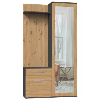 Armário de entrada Top e shop GARD DUO ANT/ART KPL — 2 portas de batente, aglomerado, 1000×350×1800 mm