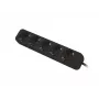 Cabo de extensão elétrica Lanberg PS0-05F-0300-BK 3m 5 tomadas AC interior preto