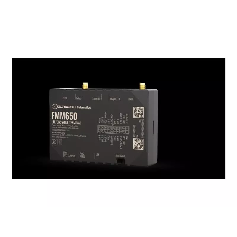 GPS-Tracker TELTONIKA TELEMATICS FMM650 — conectividade 4G, design compacto