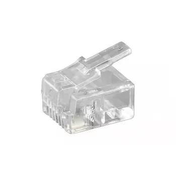 Microconnect KON501-10R Conector de fios RJ-11 6P4C Transparente