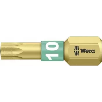 Bit de chave de fendas Torx Wera T10 x 25 mm — Torx T10, 25 mm de comprimento