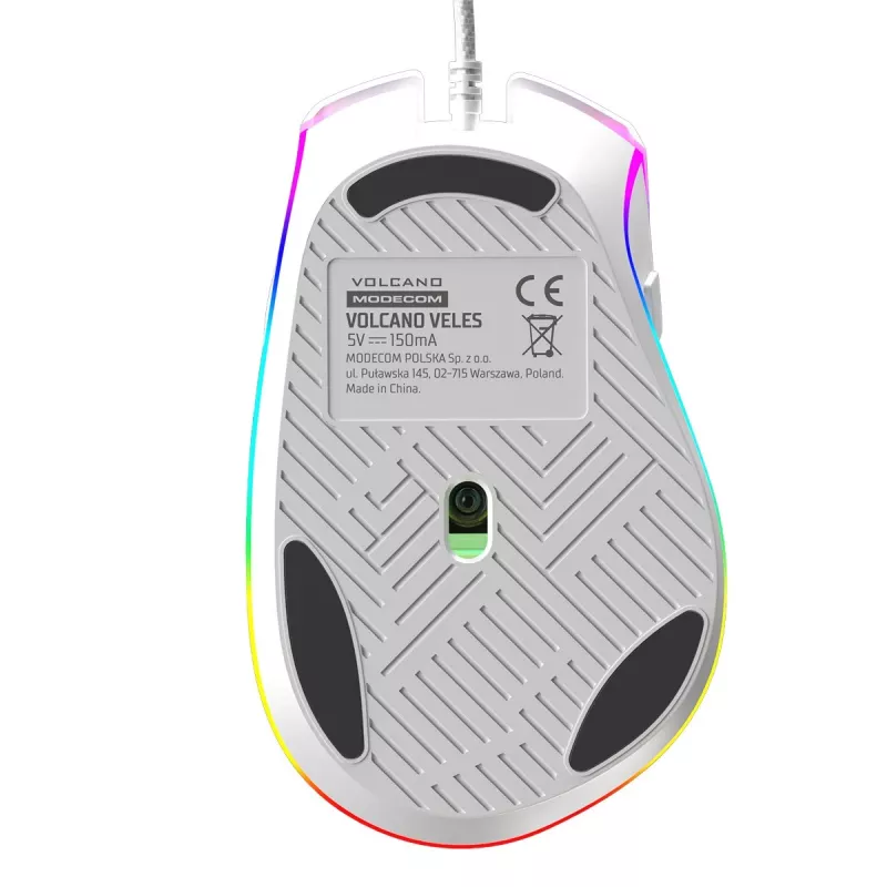 Rato ótico com fio MODECOM Volcano Veles (branco) — modelo M-MC-VELES-200