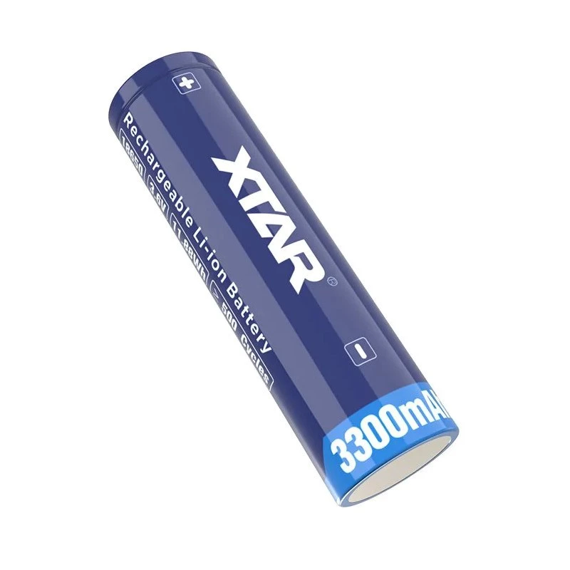 Pilha 18650 3,6V Li-ion 3300 mAh com proteção