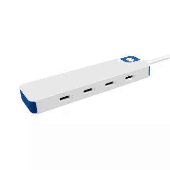 Hub USB-C Hyper HyperDrive Flex 4 portas, branco/azul | HD5201BUGL