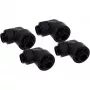Racor de rosca 16/10mm 90° rotativo G1/4, preto, ligação para tubos flexíveis (PVC, silicone, neoprene)